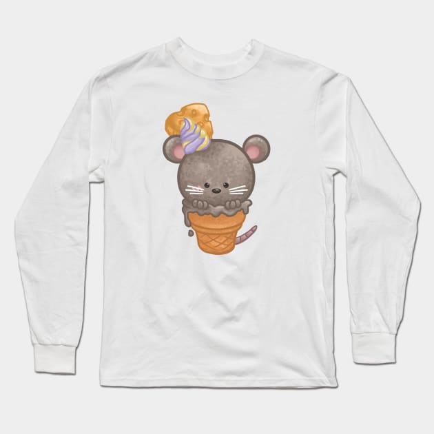 Rat Gelato Long Sleeve T-Shirt by Khotekmei